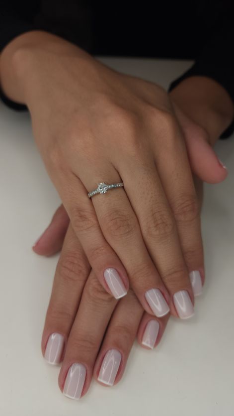 Anel linha encanto com diamante